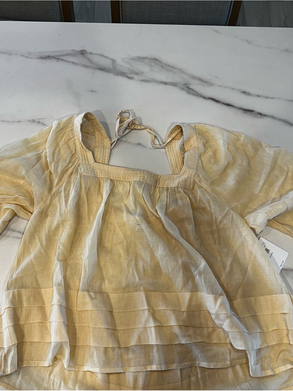 O’Neill Cotton Lightweight Cream Peasant Blouse